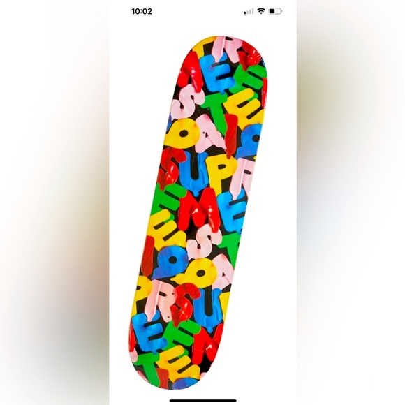 SUPREME BALLOONS SKATEBOARD SKATE DECK BLACK FALL WINTER 2020 FW20 SIZE 8.25 NWT - Picture 3 of 8